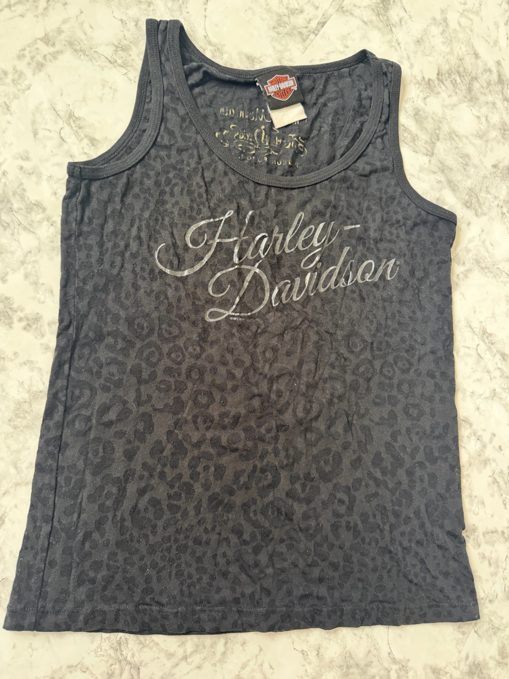 Harley-Davidson Smokey Mountain Leopard Print Tank Top Size S